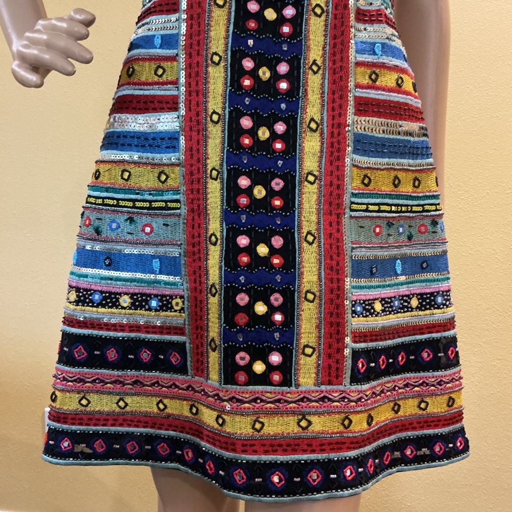 Alice and Olivia Dress NWT Embellished Beaded Embroidered Size 6 - Picture 3 of 13